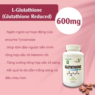 [CHÍNH HÃNG] Viên uống trắng da mờ thâm nám Glutathione Collagen GH 1200mg/ngày Vinacao hộp 60v