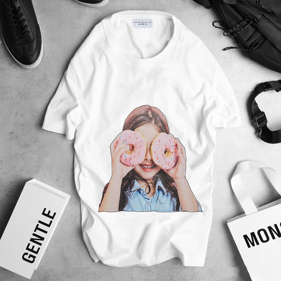 Áo Thun ADLV Baby Face Donut Tay lỡ Áo Thun Nam Nữ ADLV Form Rộng