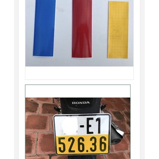 Decal dán biển số xe máy - 3 màu xanh , vàng , đỏ - thời trang - Không thấm nước - Đèn xe Việt