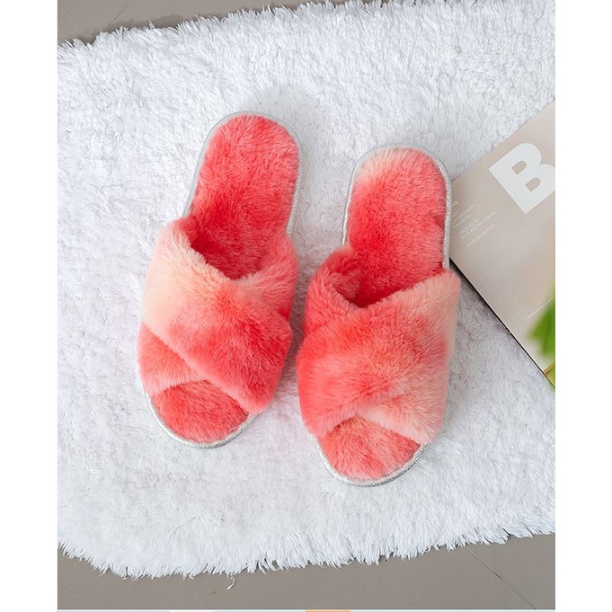 Dép nữ mang văn phòng khách sạn phối màu loang cực xinh Dép đi trong nhà siêu êm chân