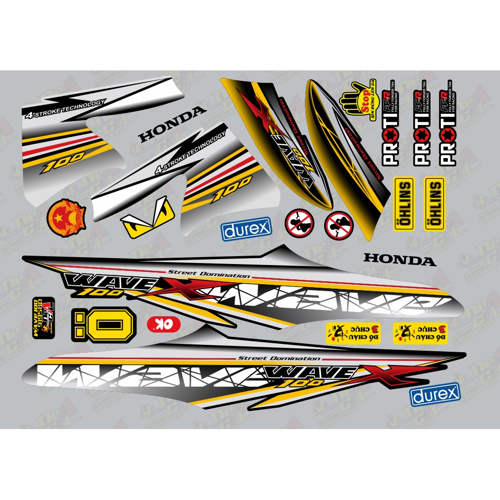 Tem rời Wave a 50 - 100 cc Đời 2006-2016 Mẫu wave X 919580