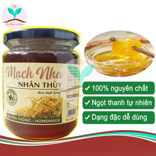 Mạch nha đường hữu cơ nguyên chât Nhân Thùy 200ml dùng trong ăn uống dưỡng sinh nấu chè làm bánh...