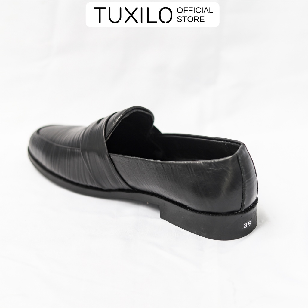 Giày da nam dáng lười da thật cao cấp dáng hàn quốc, giày tây lười nam da bò chất lượng hàng xuất khẩu TUXILO TX46