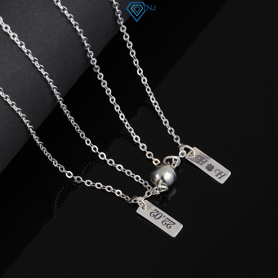 Vòng cổ đôi nam châm bạn thân khắc tên DCD0040 Trang Sức TNJ