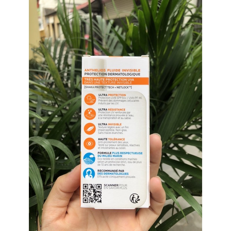 (AUTH- PHÁP) Kem Chống Nắng La Roche-Posay Anthelios Fluide Invisible SPF50+ 50ml | BigBuy360 - bigbuy360.vn