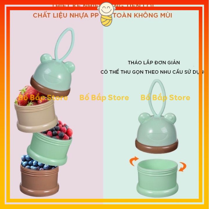 Hộp Chia Sữa 3 Ngăn Có Quai Cầm Tiện Lợi Cho Bé