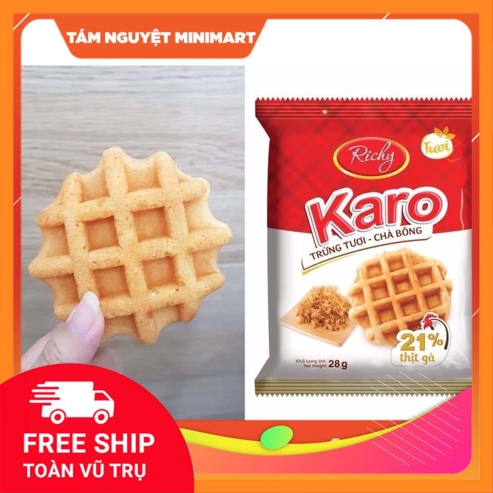 BỊCH 6 CHIẾC BÁNH TRỨNG CHÀ BÔNG KARO RICHY 26G