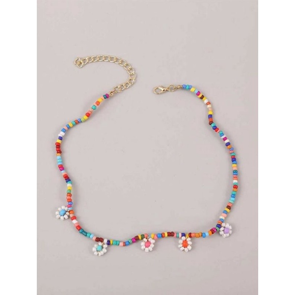 Vòng cổ phối charm hoa nhiều màu rực rỡ 🌞🌞🌞