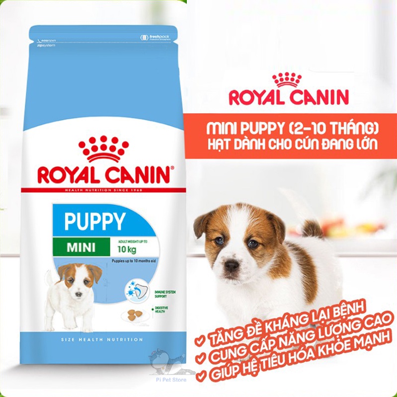 Hạt ROYAL CANIN MINI PUPPY cho chó con size nhỏ dưới 12 tháng tuổi gói nguyên 800gr