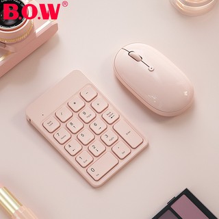 Bàn phím kỹ thuật số Bluetooth không dây chính hãng BOW Bàn phím Macaronmouse dễ thương Bàn phím Bluetooth Máy tính xách tay thanh toán tài chính kế toán ngân hàng bên ngoài = Bàn phím USB