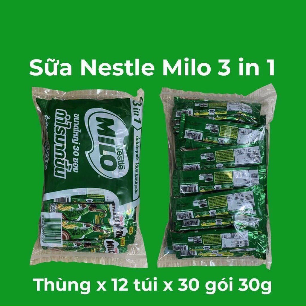 Sữa bột lúa mạch Milo Thái Lan ( 1 gói 30gr)- Mèo Ăn Vặt