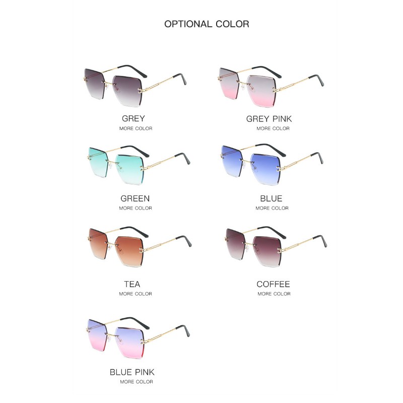 Kính Mát Thiết Kế Gọng Hình Đa Giác Màu Gradient Thời Thượng Cho Nữ | BigBuy360 - bigbuy360.vn