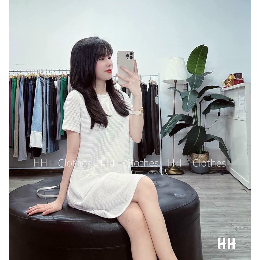 Váy xuông sóng, Đầm xuông dáng dài có túi kèm tang -SHOP THƠM PHẠM