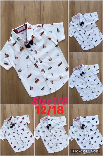 Áo sơ mi tay ngắn cho bé trai