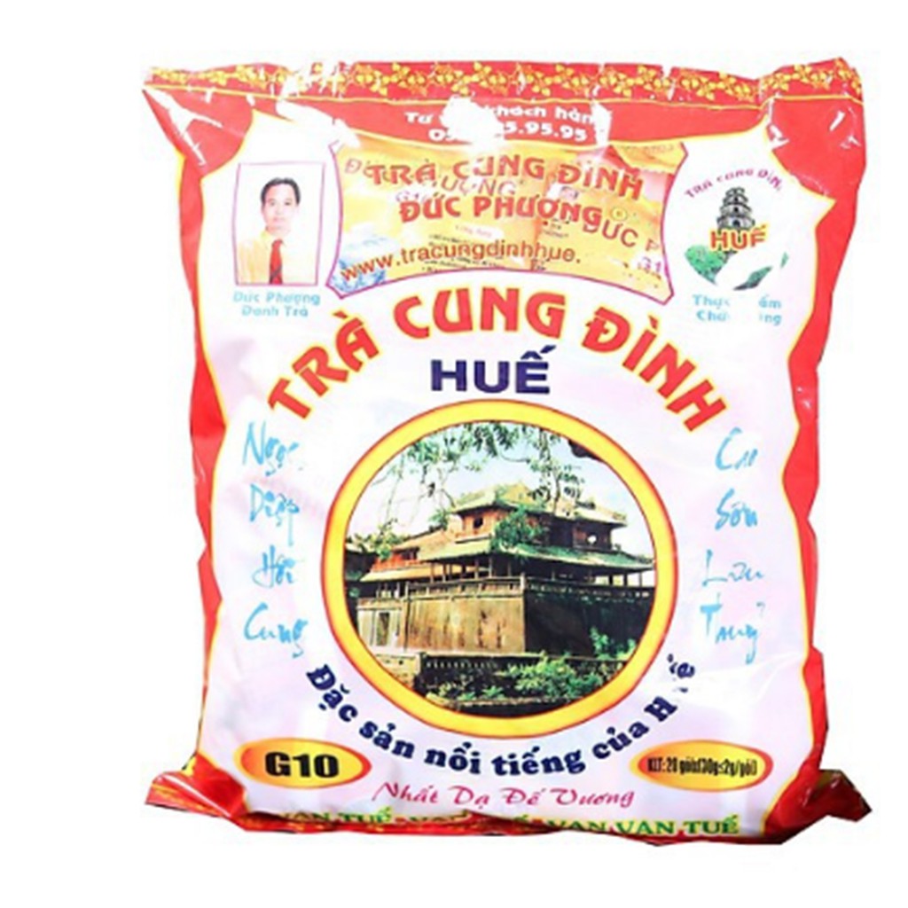 Trà Cung Đình Huế Túi 600gr/ 20 Gói Nhỏ Đức Phượng G10