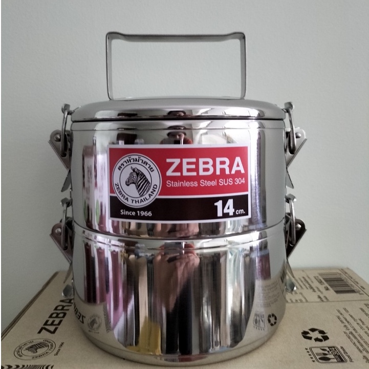 Camen Inox Zebra 14cmx4 Ngăn Có Khóa Gài, Ngăn Rời, Inox 304 Thái Lan cao cấp