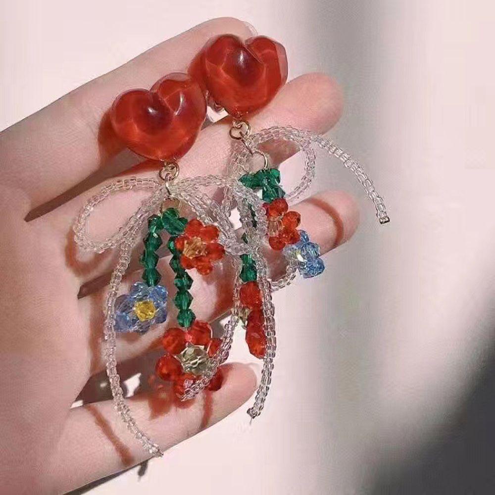 Khuyên Tai Acrylic Hình Hoa Phong Cách Hàn Quốc Cá Tính Cho Nữ