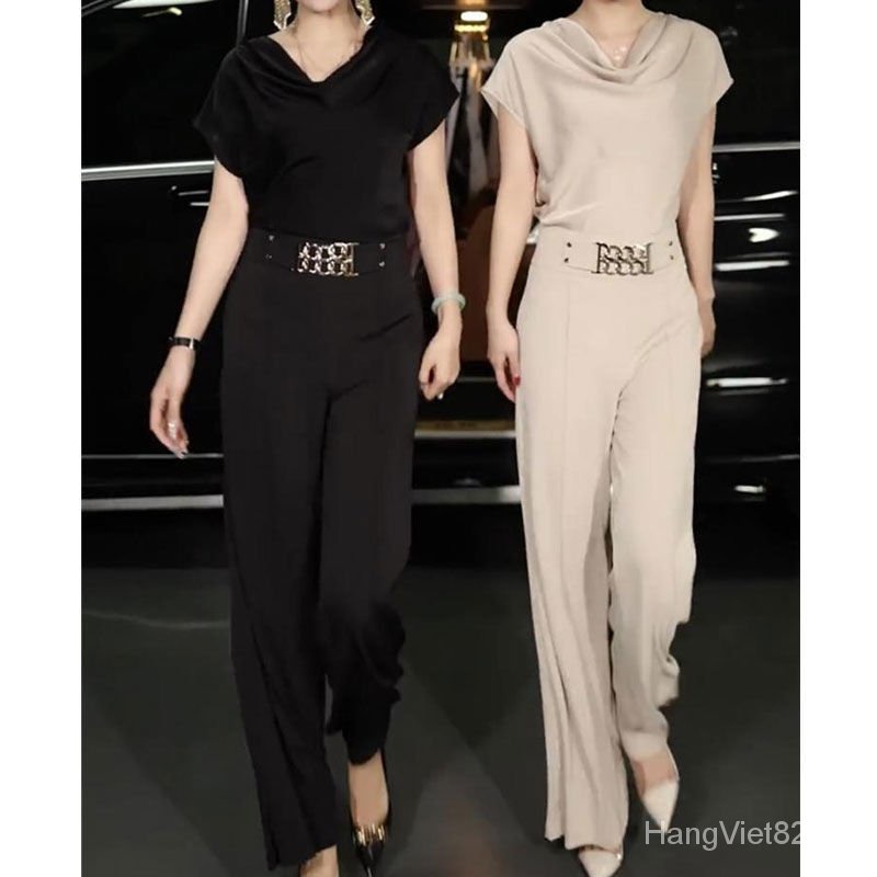 Bộ Áo / Quần Ống Rộng Phong Cách Phương Tây Thời Trang Mùa Hè Cho Nữ 2021