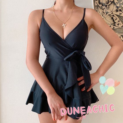 DUNEA Đồ Bơi Một Mảnh Buộc Dây Cổ