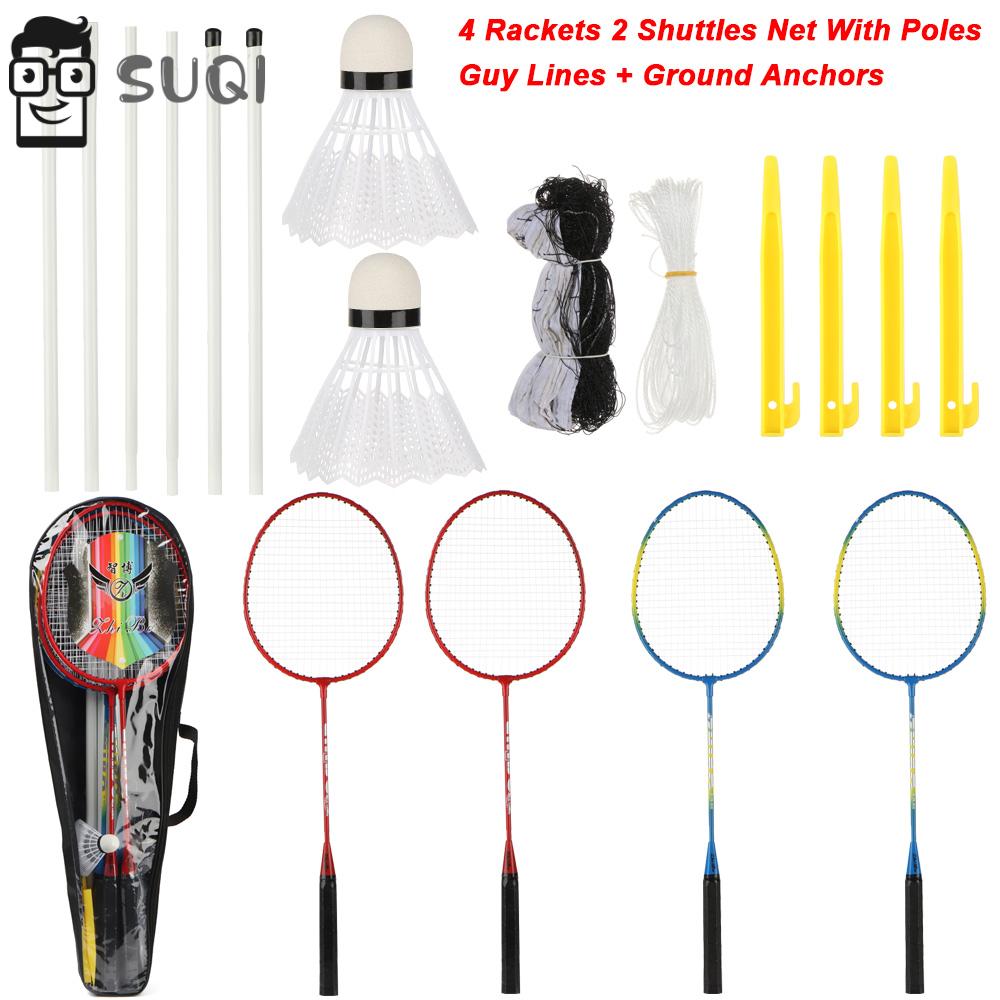 Bộ Vợt Đánh Tennis / Cầu Lông / 4 Người Kèm Túi Đựng Chuyên Dụng Cho Chơi Thể Thao Trong Nhà / Ngoài Trời