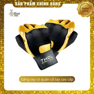 Găng tay tập gym có quấn cổ tay cao cấp THOL - Whey Cat