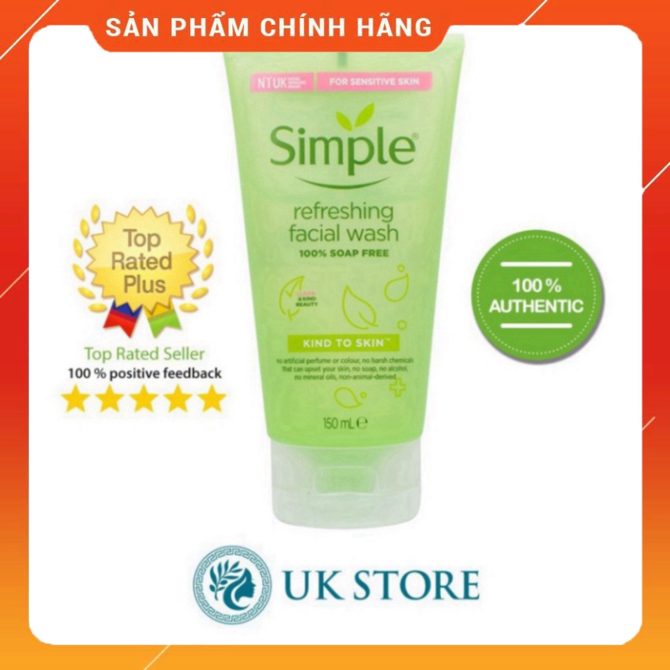 Sữa rửa mặt simple - 150ml Bill 4 date 2023 mới nhất - Miu | BigBuy360 - bigbuy360.vn