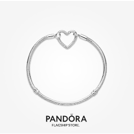 Vòng Tay Da Rắn Pandora Moments Khóa Trái Tim