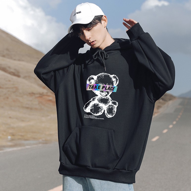 Áo Hoodie gấu 7 màu Take Place 7 Unisex phong cách Hàn Quốc cá tính, Chất Nỉ Dày Dặn Ấm Áp mã HD96 - Quà tặng ngẫu nhiên | BigBuy360 - bigbuy360.vn