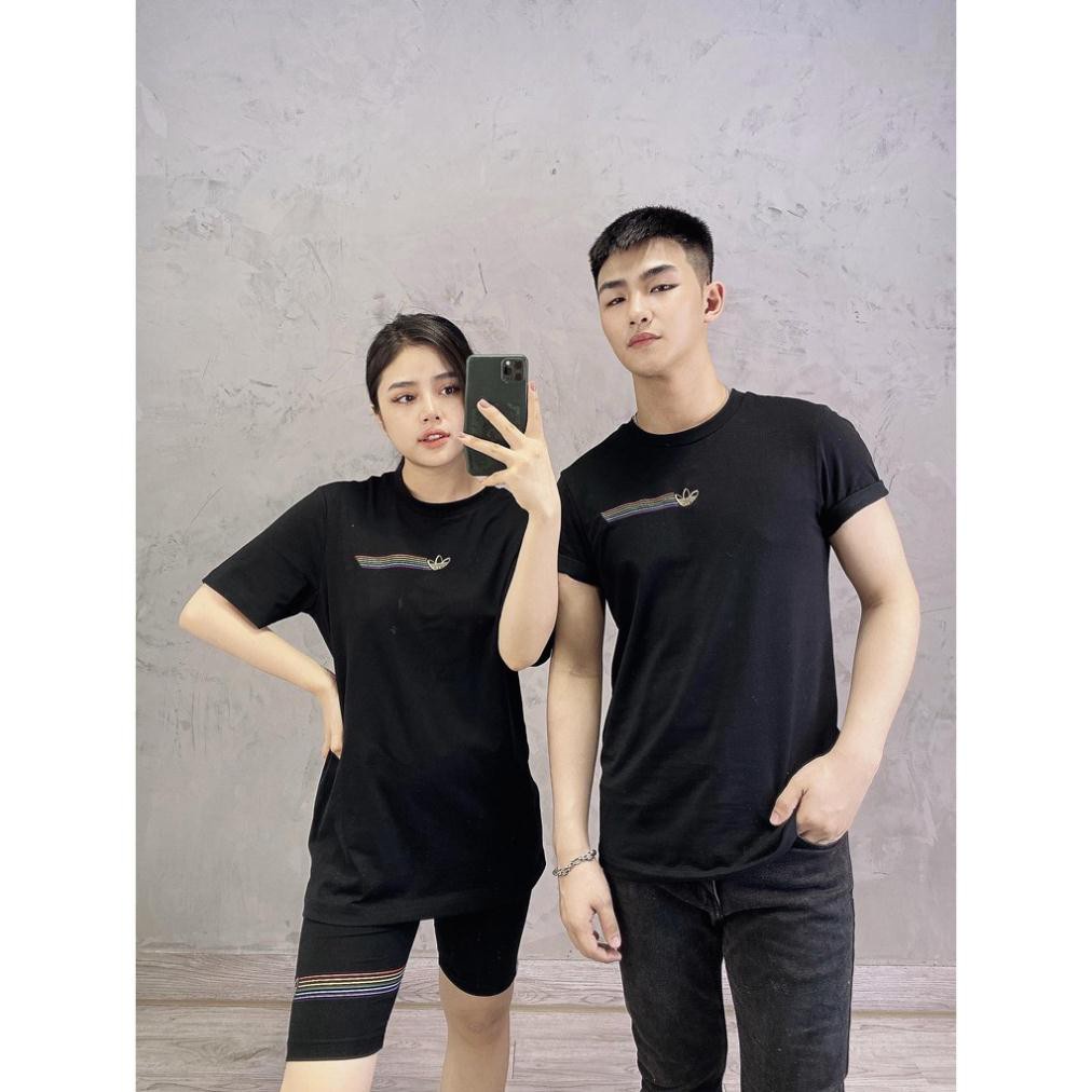 Áo Thể Thao Nam Nữ [Tee Shirt] Đen Pride Linear [ĐỒ TẬP GYM]