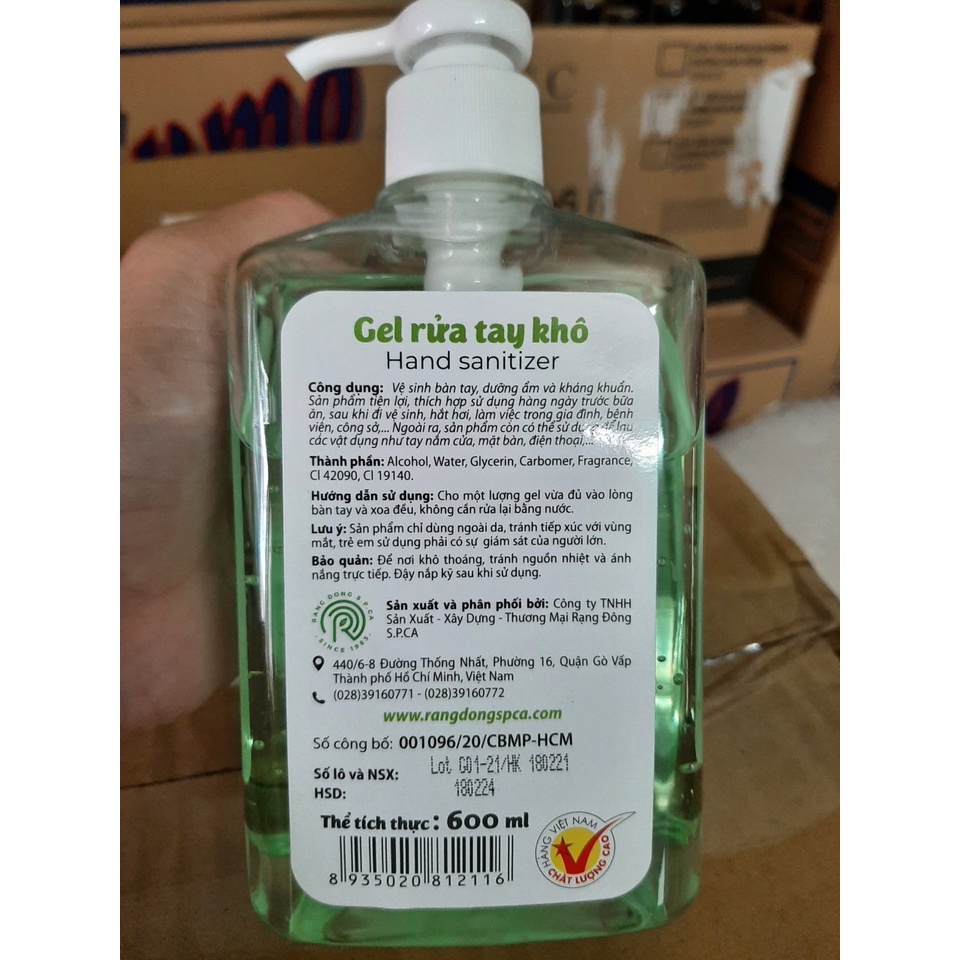 Gel Rửa Tay Khô SPCa 600ml