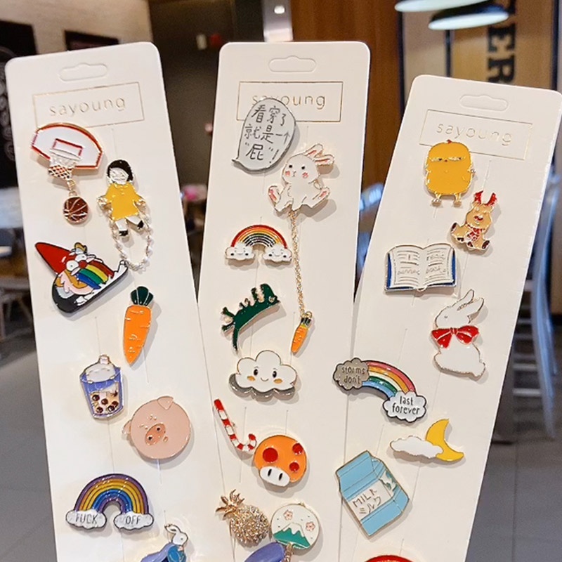 Trâm Cài Áo Hợp Kim Hình Hoạt Hình Phong Cách Hàn Quốc