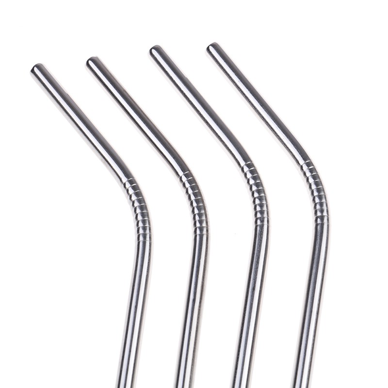 Bộ 4 Ống Hút Bằng Thép Không Gỉ Kèm 1 Cọ Vệ Sinh