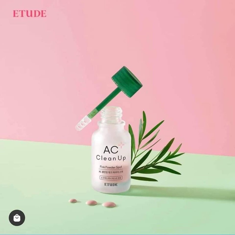 Bột chấm mụn AC CLEAN up pink powder spot chấm mụn lưu huỳnh etude Hàn