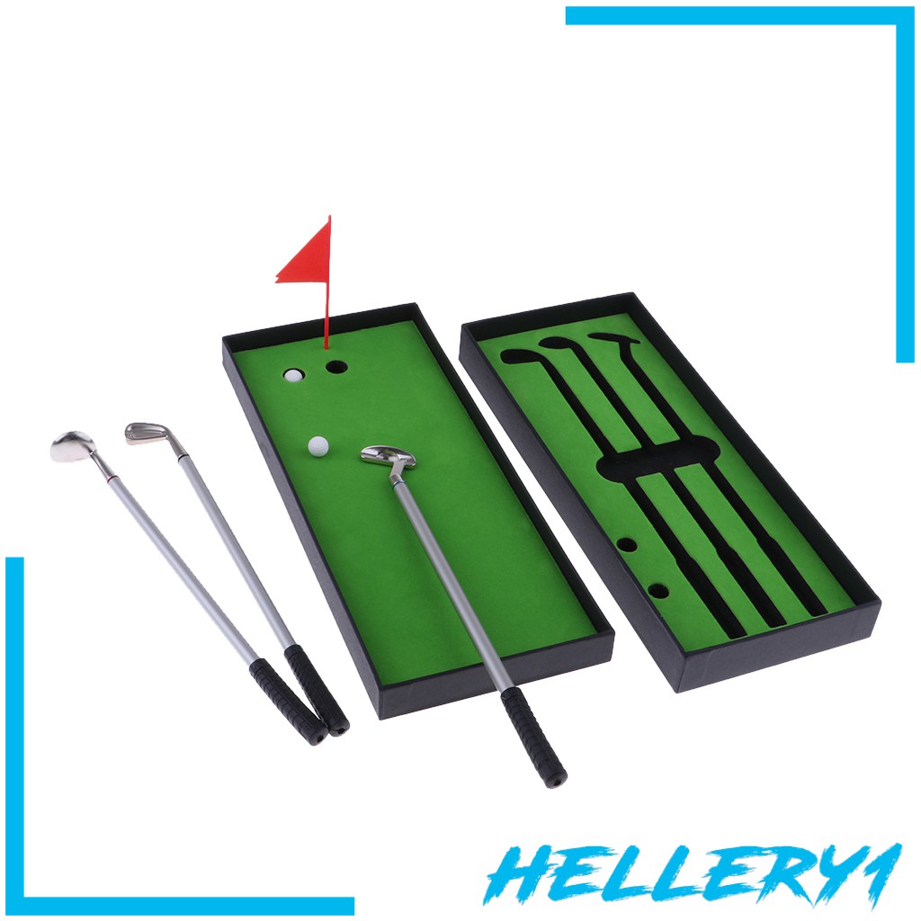 [HELLERY1] Golf Club Putter Ballpoint Pen Box Ball Desktop Gift Table Decor Golfer Gift