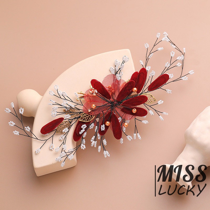 Kẹp tóc đính hoa thời trang cổ điển cho nữ