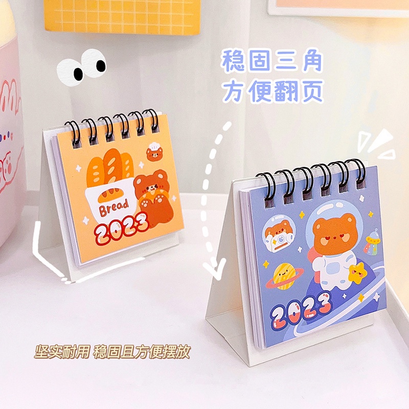 Lịch Để Bàn 2023 Mini Họa Tiết Hoạt Hình Dễ Thương Bắt Mắt