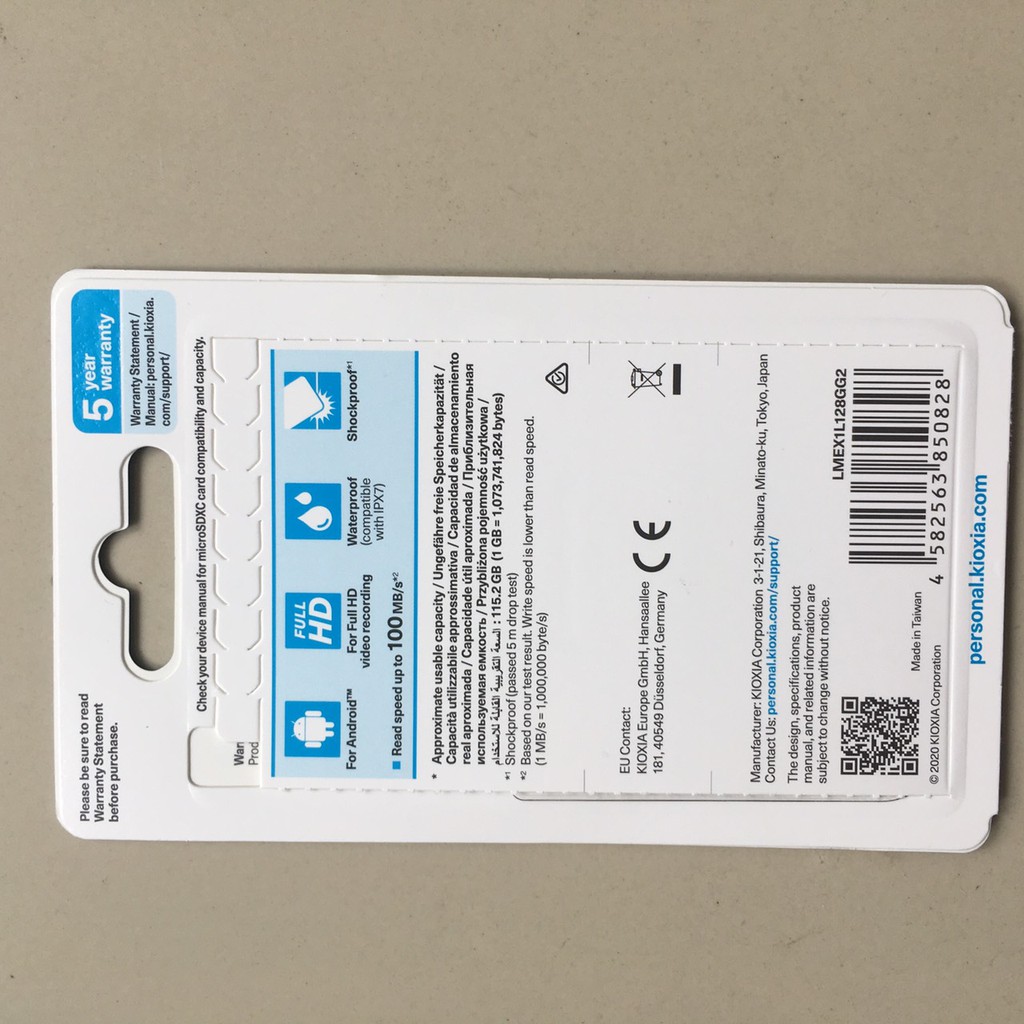 Thẻ nhớ Kioxia (Toshiba) Micro SDHC 32GB 64GB 128GB C10 UHS-I 100MB/s - Chính Hãng - Bảo hành 5 năm | BigBuy360 - bigbuy360.vn