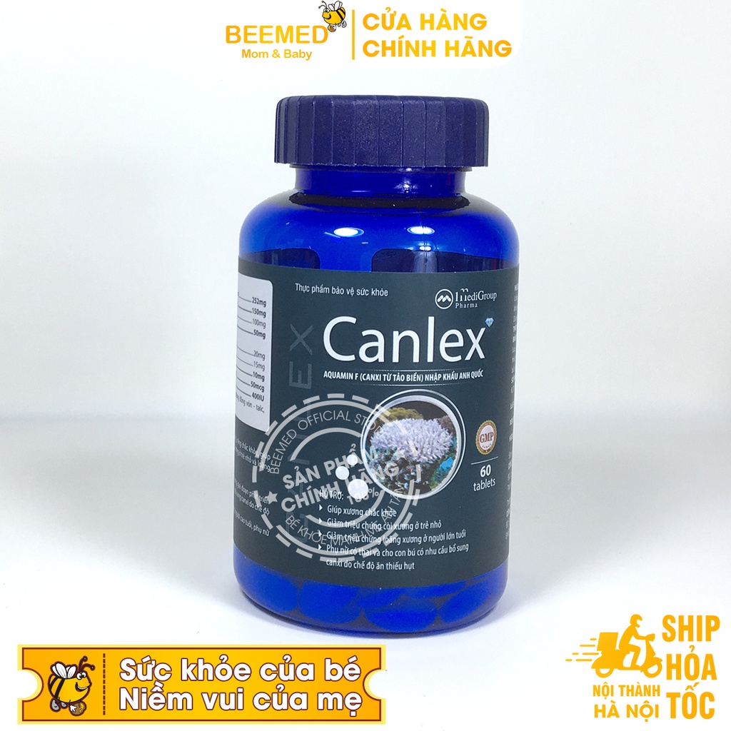 Canlex Bổ sung canxi hữu cơ từ tảo biển, phòng ngừa loãng xương Hộp 60 viên
