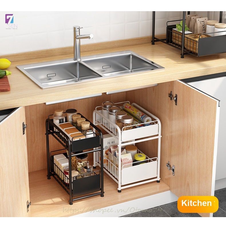 Kệ Gia Vị Tiện Lợi Với Ngăn Kéo Thông Minh Giúp Tiết Kiệm Không Gian Bếp