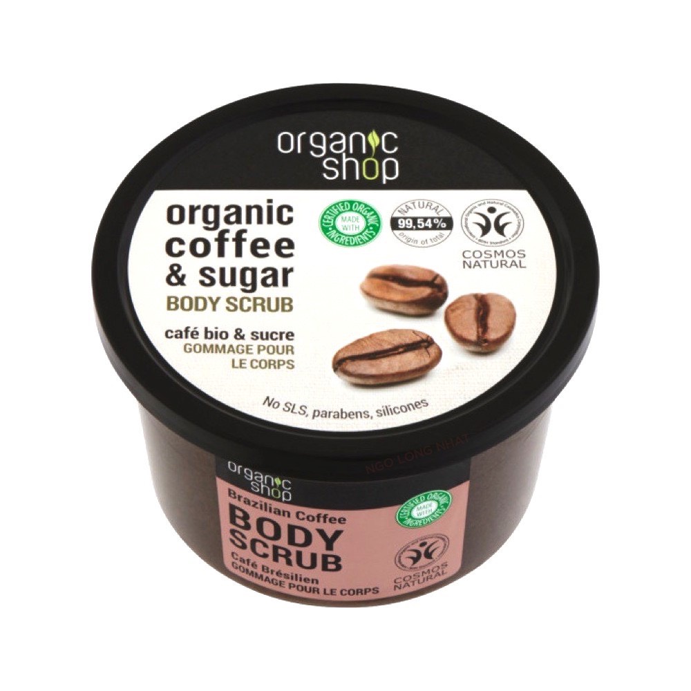 [HŨ TO BODY 250ML] TẨY DA CHẾT TOÀN THÂN ORGANIC SHOP ORGANIC COFFEE &amp; SUGAR BODY SCRUB