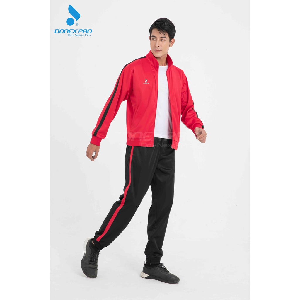 Bộ Quần Áo Thu Đông Nam DONEX PRO Logo In Phản Quang, Vải Nỉ Cao Cấp, Khóa Siêu Bền, Thiết Kế 1 Lớp MDB - 246