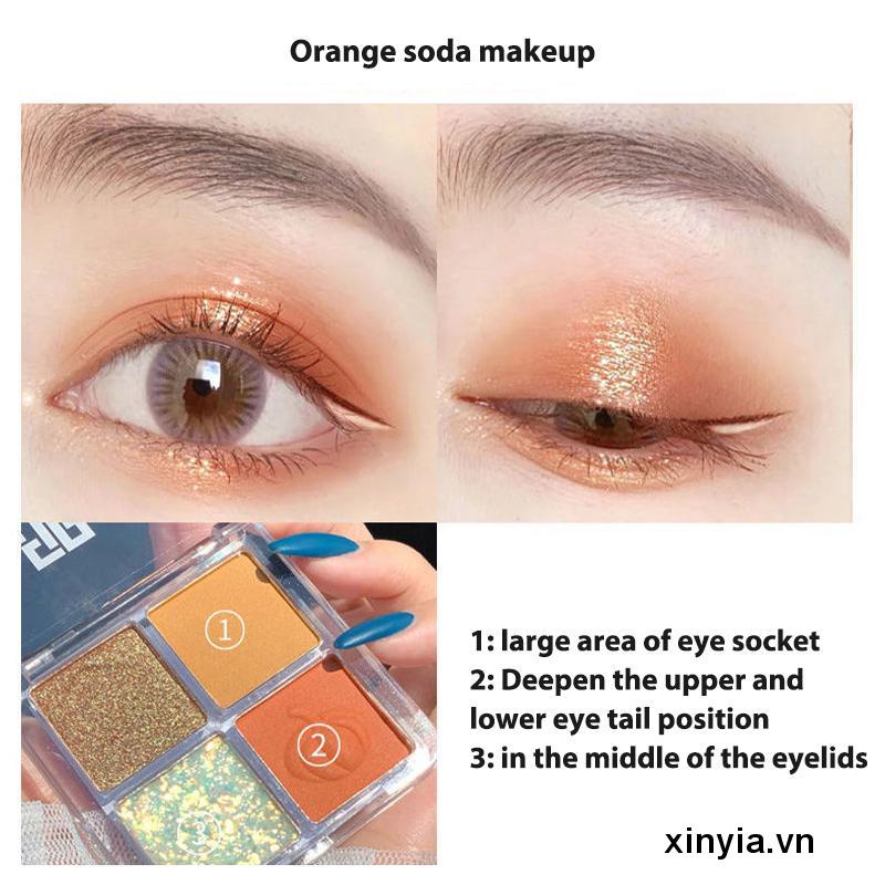 Bảng Phấn Mắt Dikalu 4 Màu Dễ Lên Màu Lâu Trôi Trang Điểm Làm Đẹp