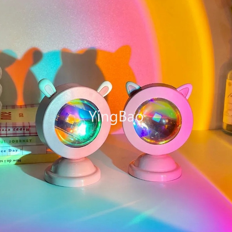 Đèn Chiếu Hình Cầu Vồng Cổng USB Dùng Trang Trí Phòng Khách