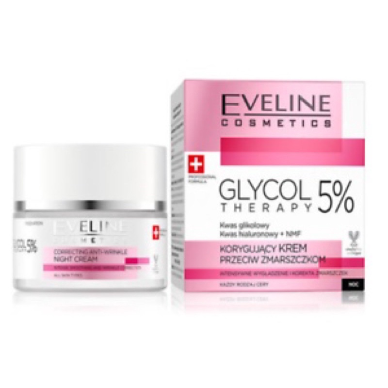 Kem dưỡng Eveline Glycol Therapy 5% Anti Wrinkle Correcting Cream trẻ hoá & phục hồi da | BigBuy360 - bigbuy360.vn