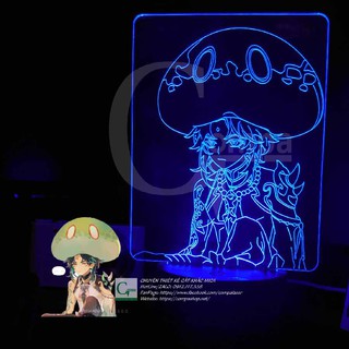 [ĐÈN NGỦ GENSHIN IMPACT LED 3D] Đèn Ngủ Genshin Impact Xiao Type 06 GGSI1406 16 MÀU TÙY CHỈNH COMPASHOP