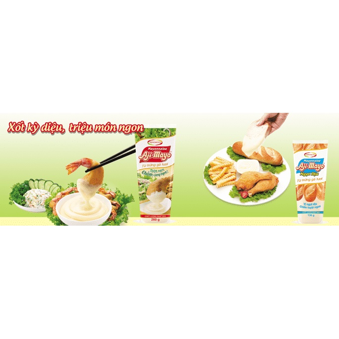 Xốt trứng mayonnaise Aji - Mayo thương hiệu Ajinomoto chai oại 260g