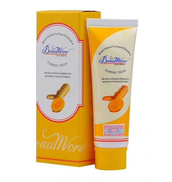 Kem nghệ ngăn ngừa mụn và sẹo thâm BeauMore Turmeric Cream 10g