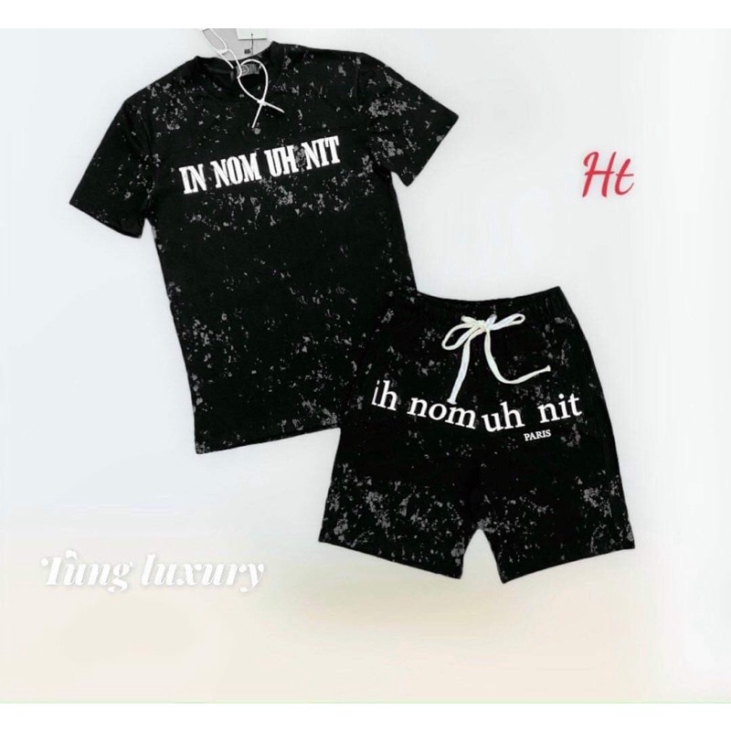 [Mã FAMARAL2 giảm 10K đơn 50K] bộ đùi nam loang đen Vân đá IN NOM UH NIT