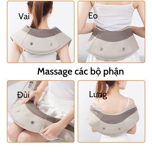 [CAO CẤP] Đai Massage ️ Máy đấm lưng xoa bóp rung nóng matxa cổ vai gáy xóa tan đau mỏi quà tặng sức khỏe ý nghĩa