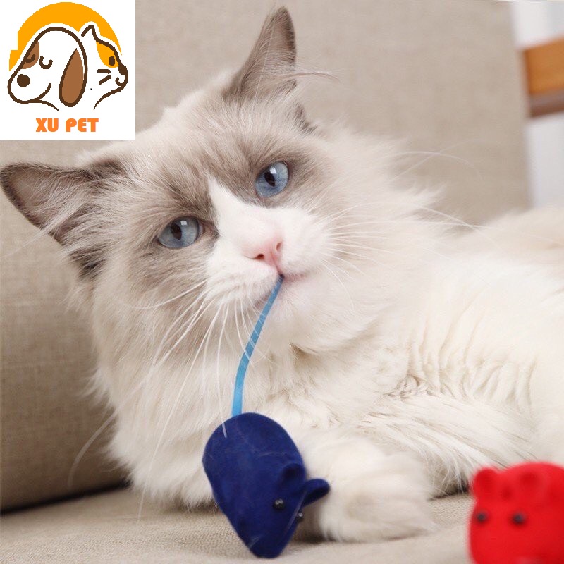 Chuột Đồ Chơi Cho Mèo Có Còi Kêu Phát Ra Âm Thanh Vui Nhộn Giải Trí Cho Thú Cưng
